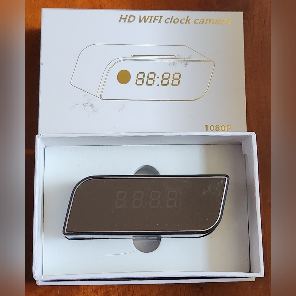 Enji Clock Radio With Spy Camera Wifi New